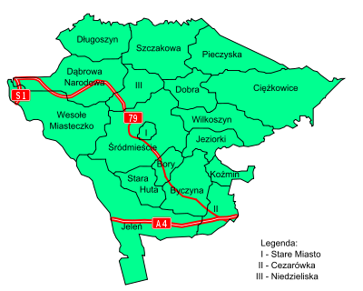 Mapa Jaworzna